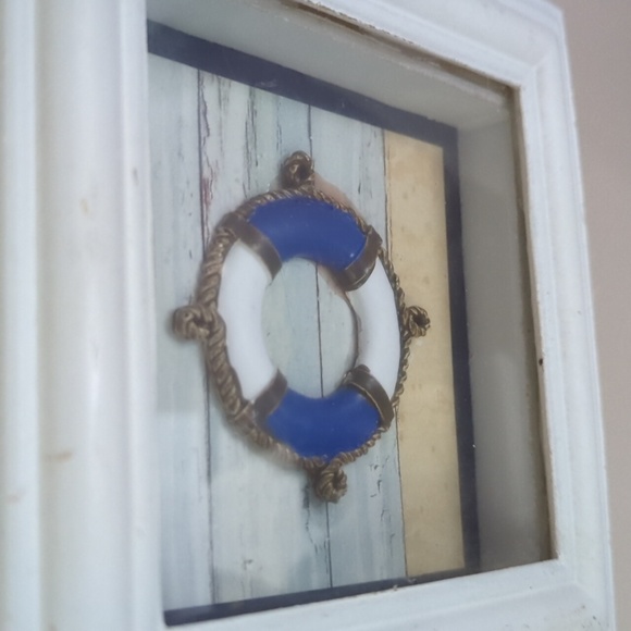 Set of 2 Nautical Decor Shadow Box Anchor Life Saver - Picture 5 of 10